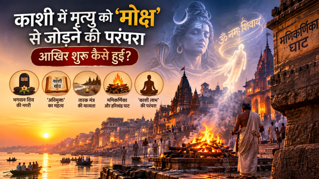 काशी के घाट पर मृत्यु और मोक्ष से जुड़ी धार्मिक परंपरा
