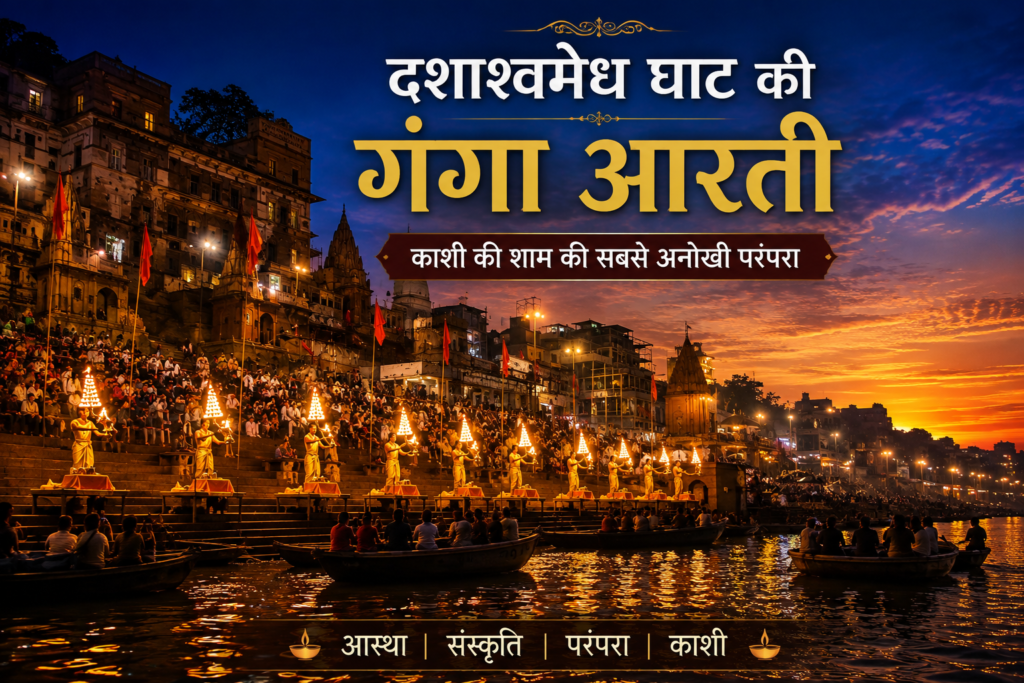 दशाश्वमेध घाट वाराणसी में शाम की गंगा आरती