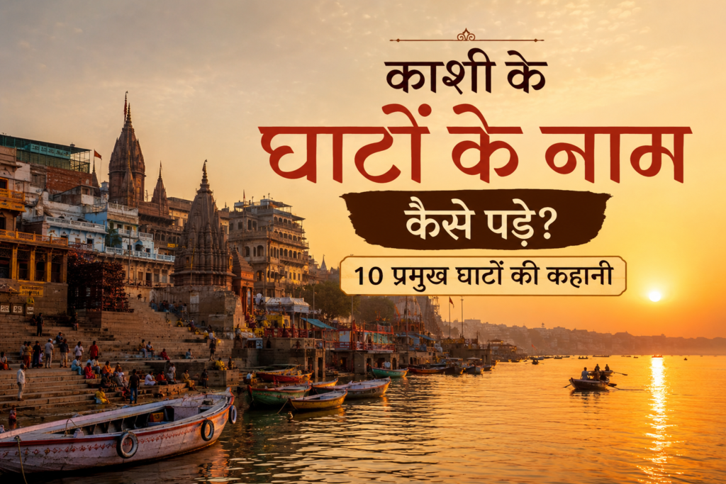 काशी के प्रमुख घाटों का गंगा किनारे दृश्य